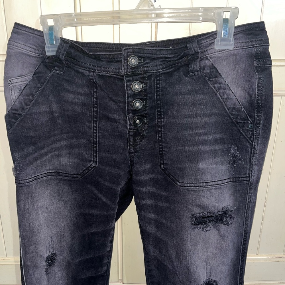 Free People Women's Mid-Rise Relaxed Mountaineer Jean Black - Picture 6 of 9